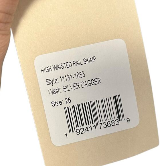 NWT Mother Silver Dagger High Waisted Rail Skimp Faux Leather Pants Womens 25 - Picture 6 of 13